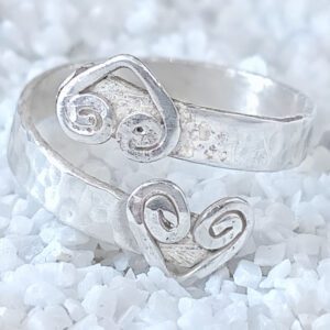 Silver Ring Love Hearts