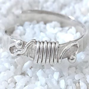 Pure Silver Artisanal Coiled Ring
