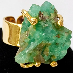 18K Gold-Plated Emerald Essence Ring