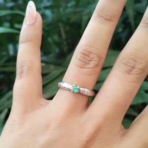 Colombian Emerald Carved Ring