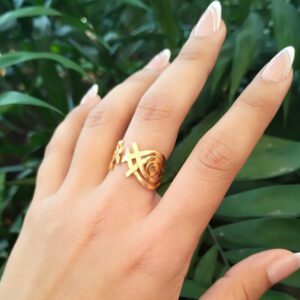 Handcrafted Circular Swords Gold Ring